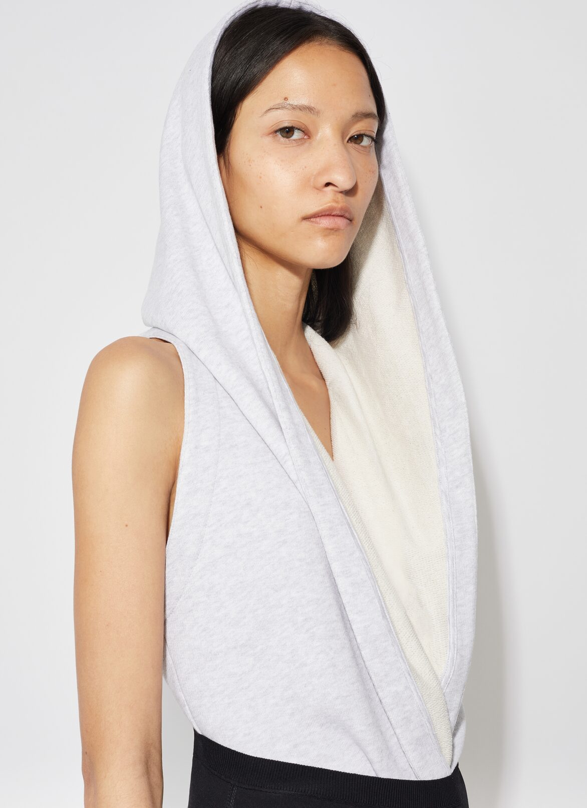 BODY AUS BAUMWOLLFLEECE ALAÏA GRAU BODY AUS BAUMWOLLFLEECE